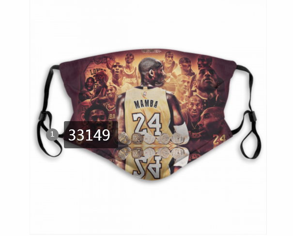 2021 NBA Los Angeles Lakers #24 kobe bryant 33149 Dust mask with filter